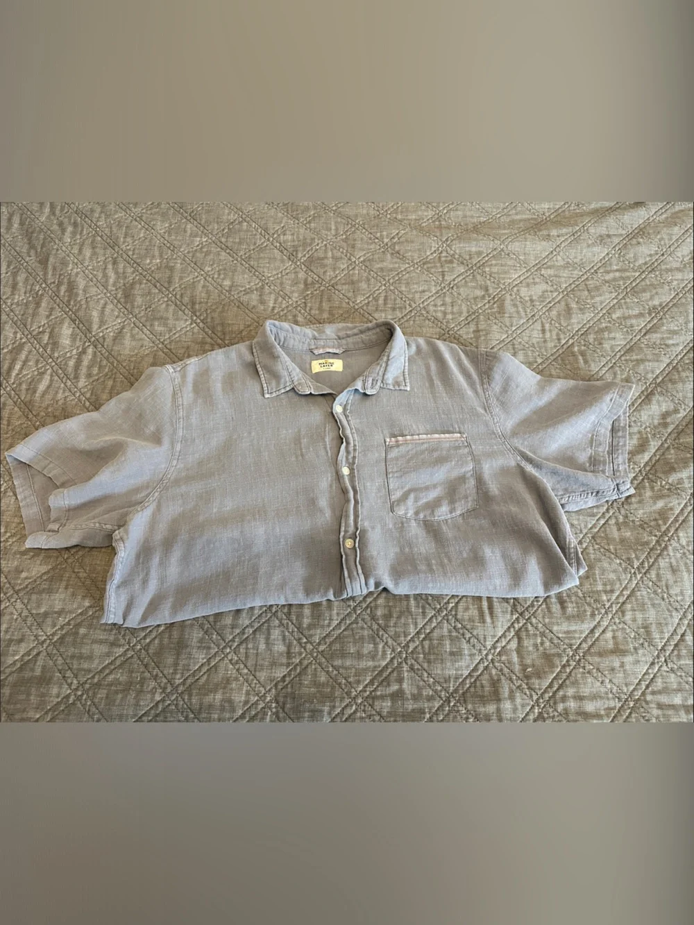 Marine Layer Men's Light Gray Casual Button-Down Shirt - Picture 2 of 5